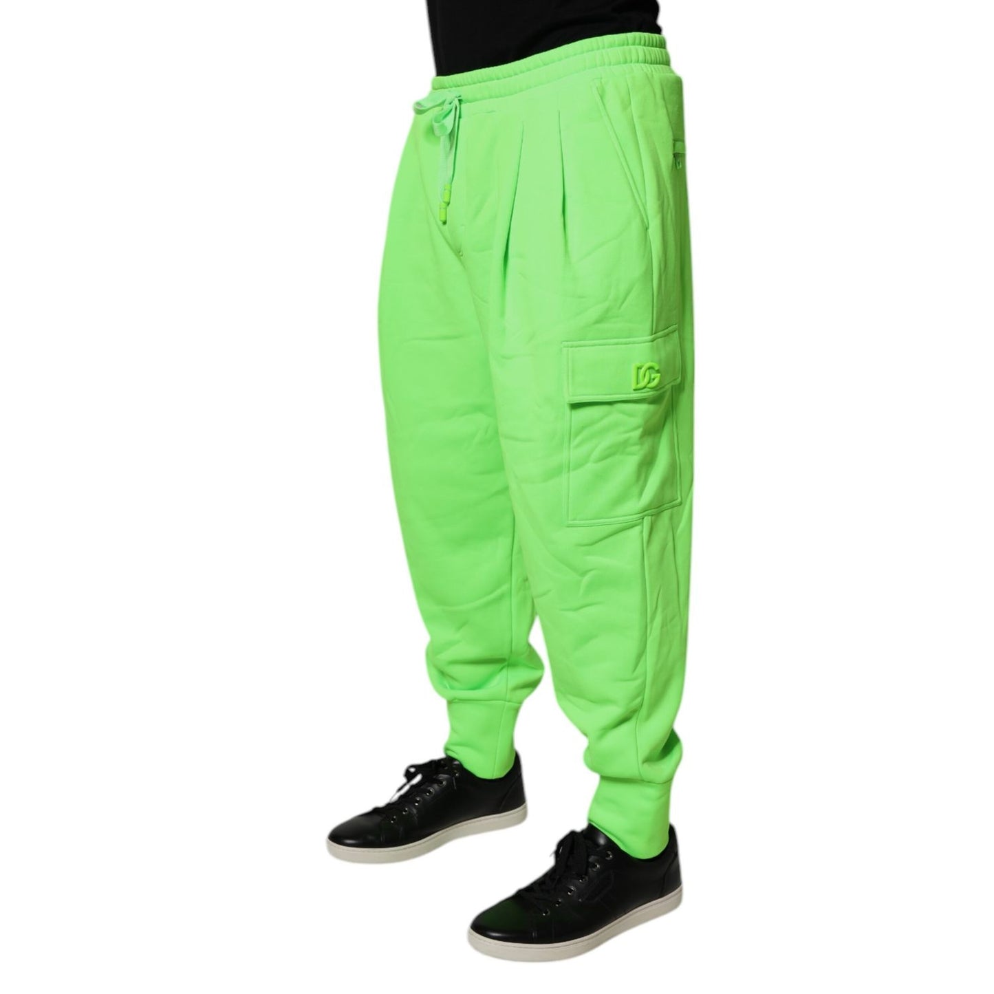 Dolce & Gabbana Neon Green Cargo Jogger Men Sweatpants Pants