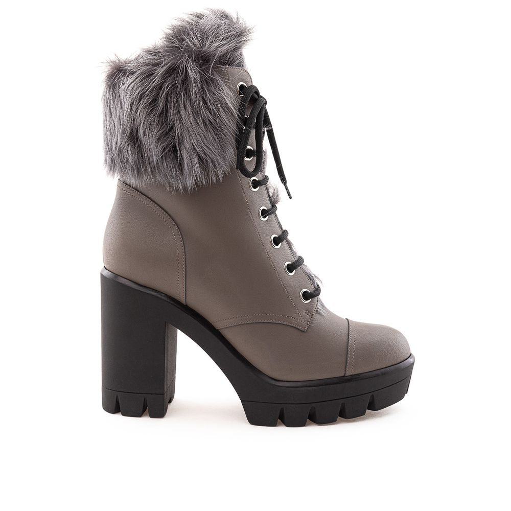 Giuseppe Zanotti Gray Eco Leather Boot GI-509366220011147-EU37/US7
