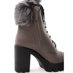 Giuseppe Zanotti Gray Eco Leather Boot GI-509366220011147-EU37/US7