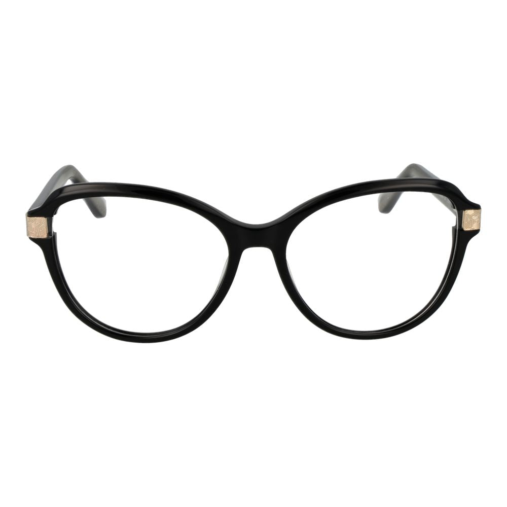 Guess Black Women Glasses Frame, cat-eye style, full-rim acetate, demo lenses, size 55-16-140, includes branded case.