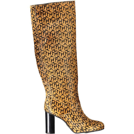 Tommy Hilfiger Beige Leather Womens High Boot TO-3732-EU37/US7