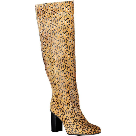 Tommy Hilfiger Beige Leather Womens High Boot TO-3732-EU37/US7