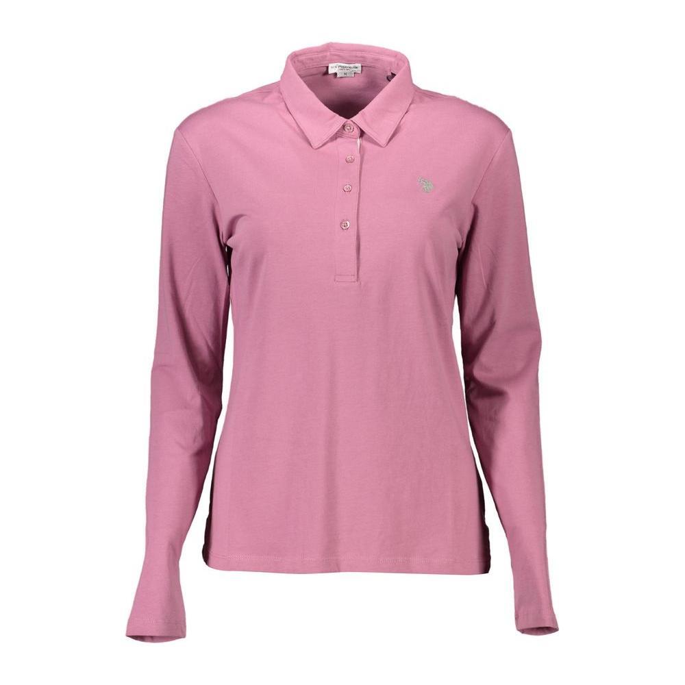 U.S. POLO ASSN. Pink Cotton Women Polo Shirt US-9242-XL