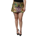 Dolce & Gabbana Multicolor Floral Jacquard Mid Waist Mini Skirt