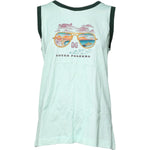 Dolce & Gabbana Light Green Graphic Print Sleeveless Tank T-shirt TSH87140-46