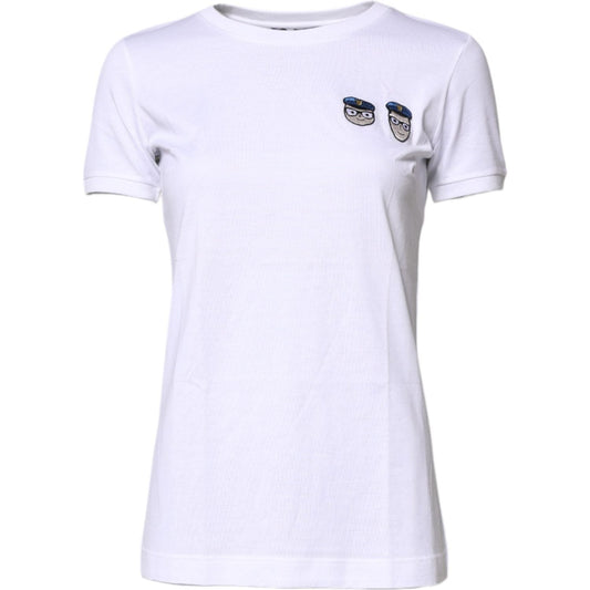 Dolce & Gabbana White #DGFamily Cotton Crew Neck T-shirt TSH87271-38