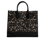 Dolce & Gabbana Multicolor Leopard Shopping Tote Shoulder Bag