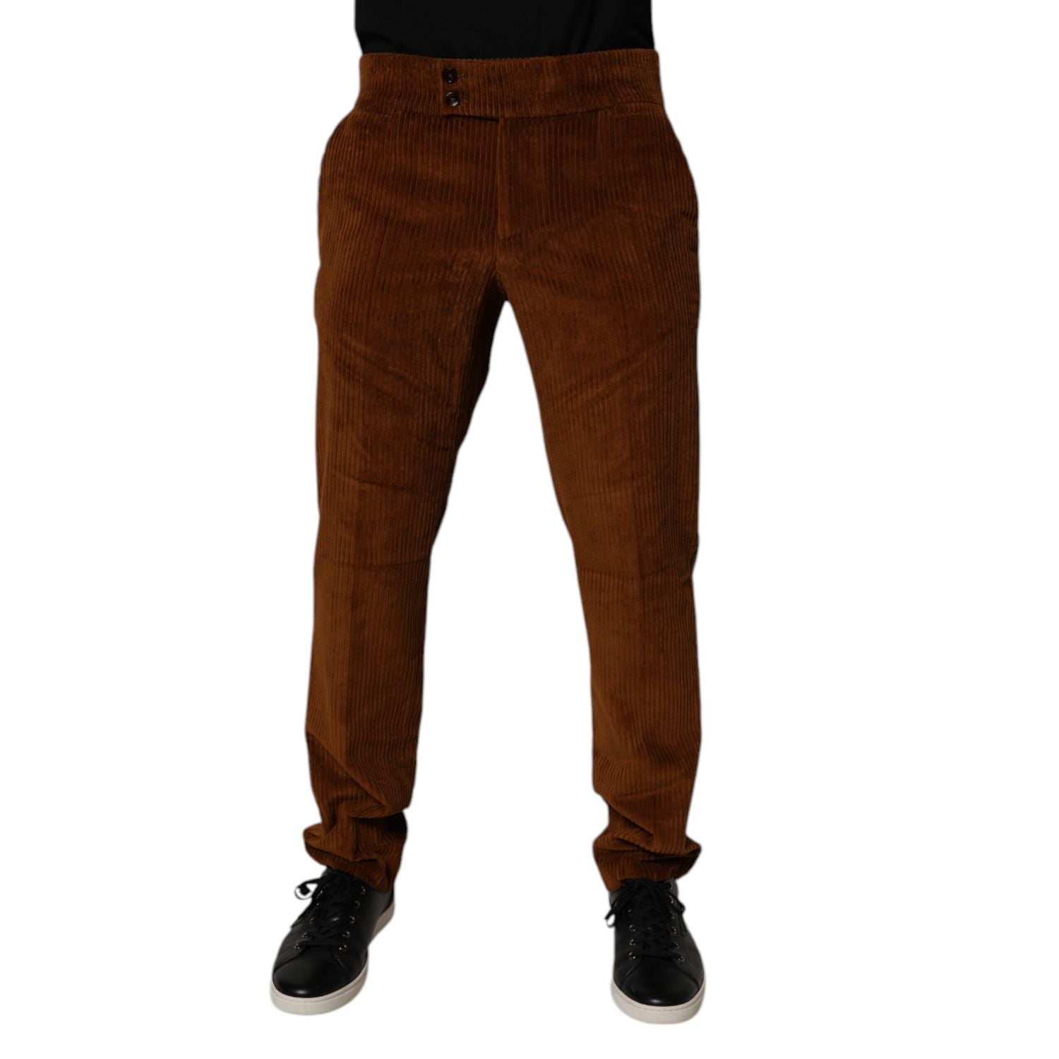 Dolce & Gabbana Dark Brown Corduroy Cotton Skinny Denim Jeans