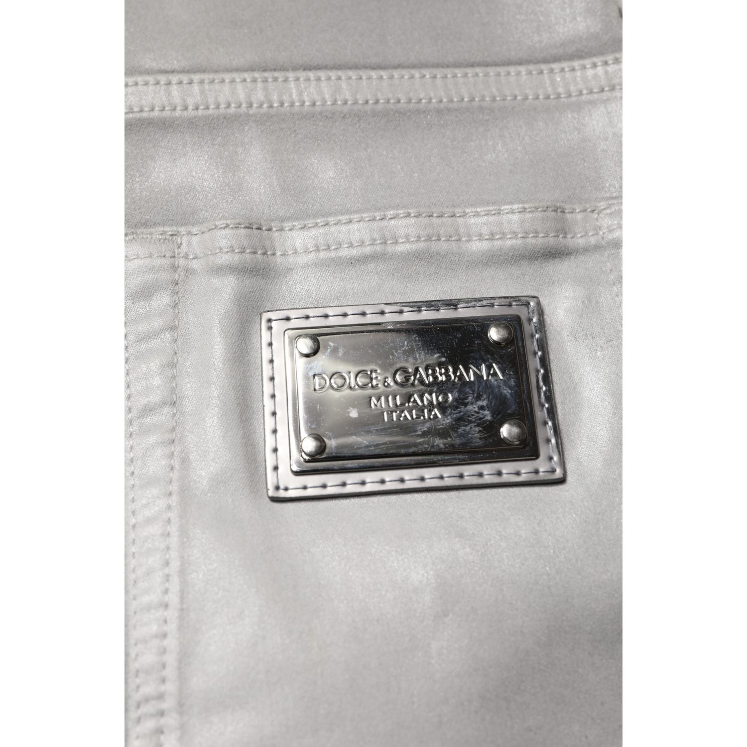 Dolce & Gabbana Gray Cotton Stretch Men Slim Fit Denim Jeans