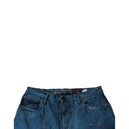 Dolce & Gabbana Blue Tie Dye Cotton Skinny Men Denim Jeans
