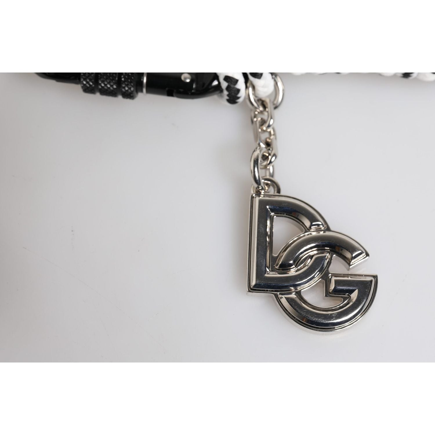 Dolce & Gabbana Multicolor Tape String DG Logo Keychain Polyester Keyring