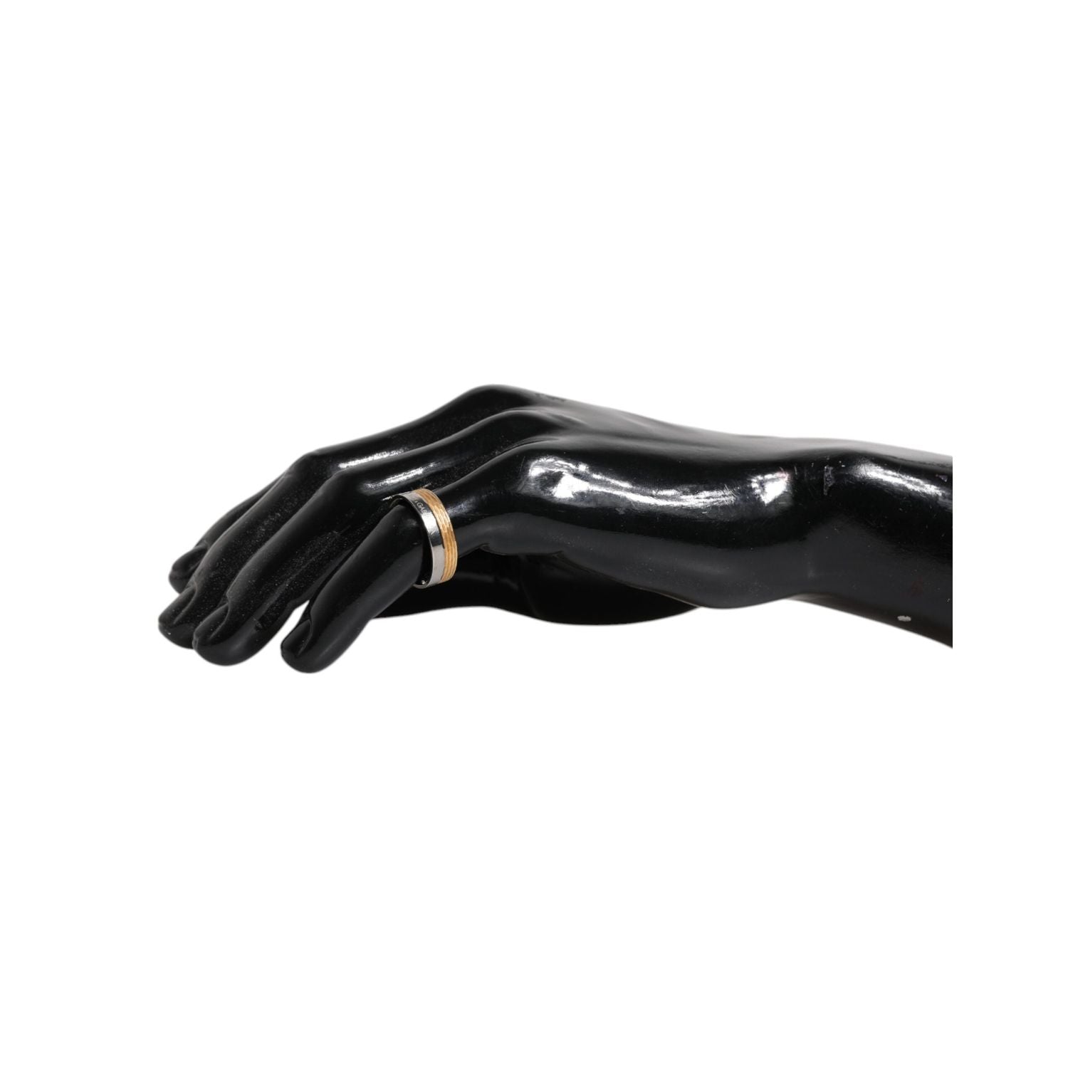 Dolce & Gabbana Gold Silver Tone Real Brass DG Logo Ring