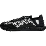Dolce & Gabbana Black Logo Lace Up Low Top NS1 Sneakers Shoes