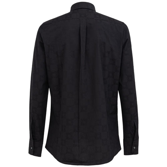 Dolce & Gabbana Black Cotton Shirt DO-8333676-IT39 | M
