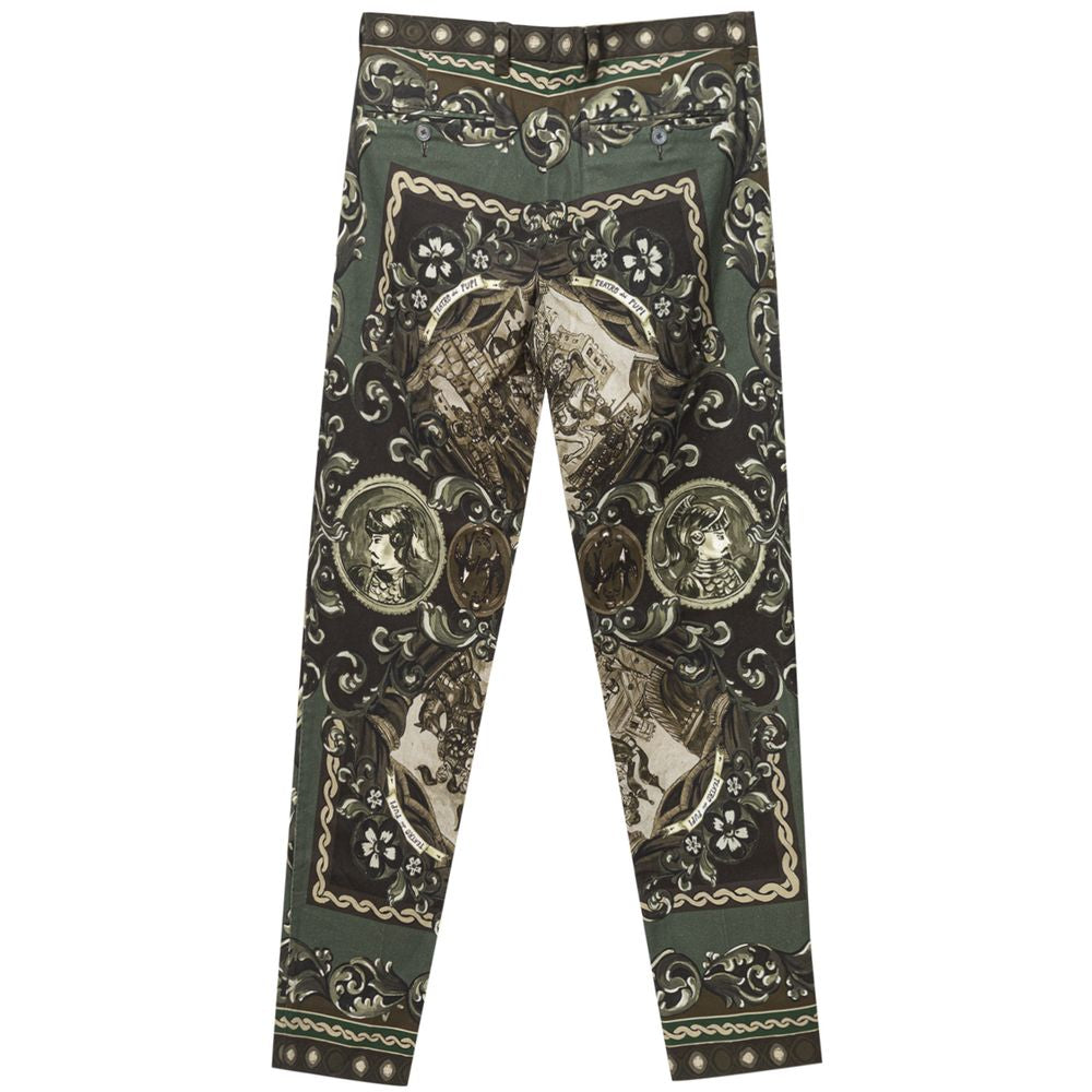 Dolce & Gabbana Green Cotton Pant DO-5675674-IT44|L
