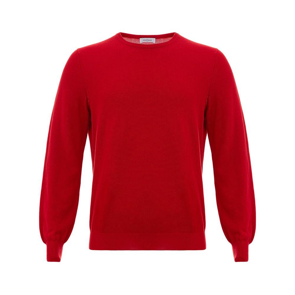 Gran Sasso Red Cotton Sweater GR-4371665-IT50 | L