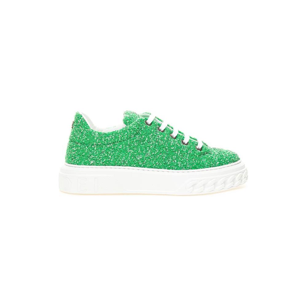 حذاء رياضي جلدي أنيق من Casadei Emerald Elegance