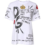 Dolce & Gabbana White Short-Sleeved Printed Jersey T-shirt TSH8143-38