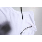 Dolce & Gabbana White Cotton Sleeveless Printed Tank T-shirt