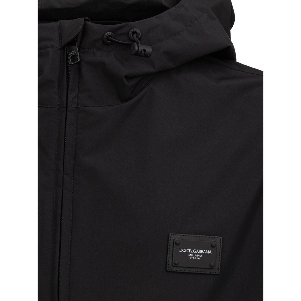 Dolce & Gabbana Black Polyester Jackets & Coat DO-8343676-IT56 | 3XL
