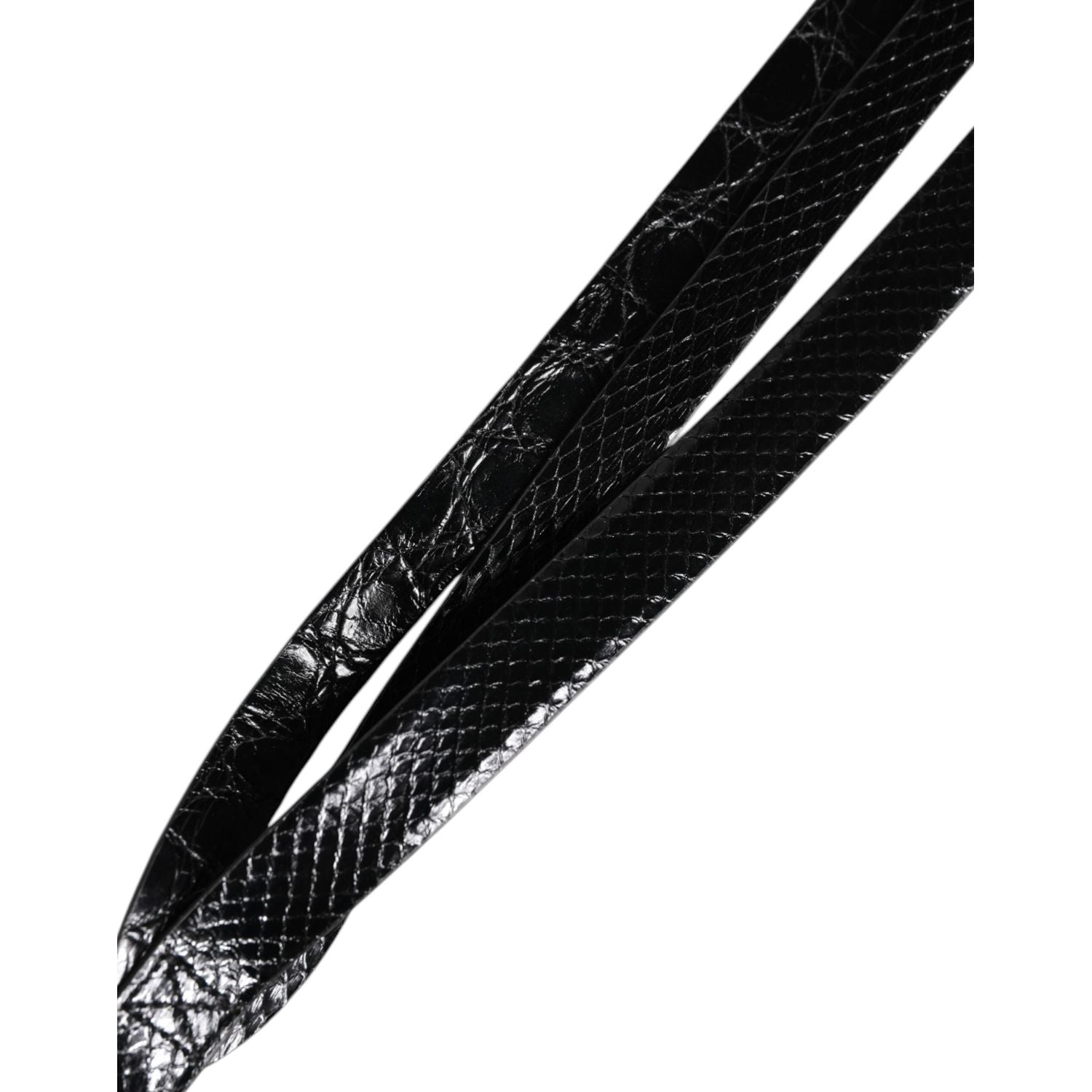 Dolce & Gabbana Black Leather Classic Metal Logo Buckle Belt