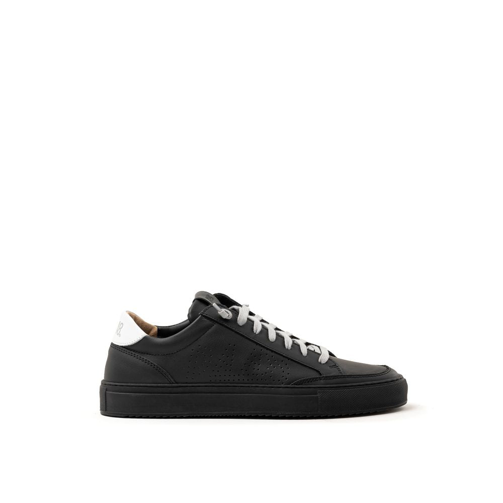 P448 Black Leather Athletic Sneakers P448
