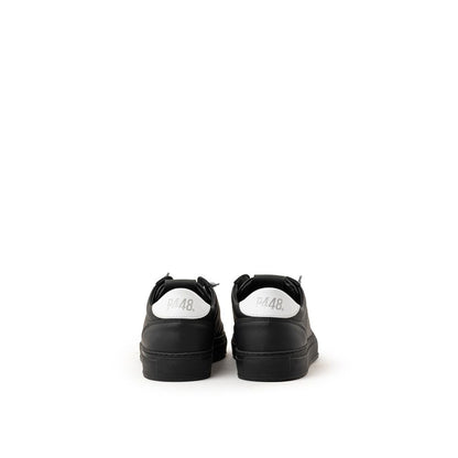 P448 Black Leather Athletic Sneakers P448