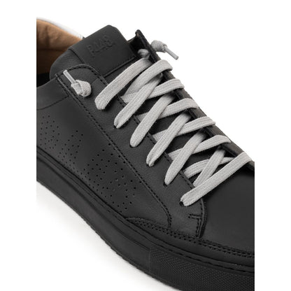 P448 Black Leather Athletic Sneakers P448