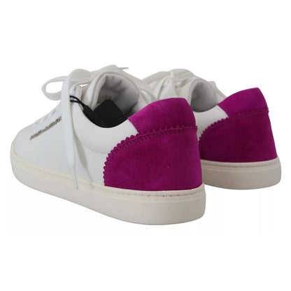 Dolce & Gabbana White Classic Sneakers Women Leather Shoes