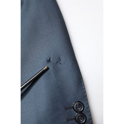 Dolce & Gabbana Blue Single Breasted Men Coat MARTINI Blazer