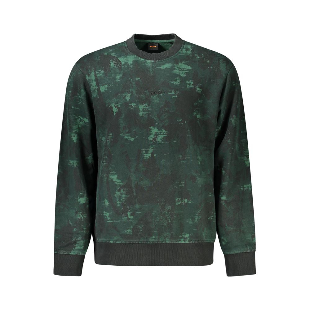Hugo Boss Green Cotton Sweatshirt