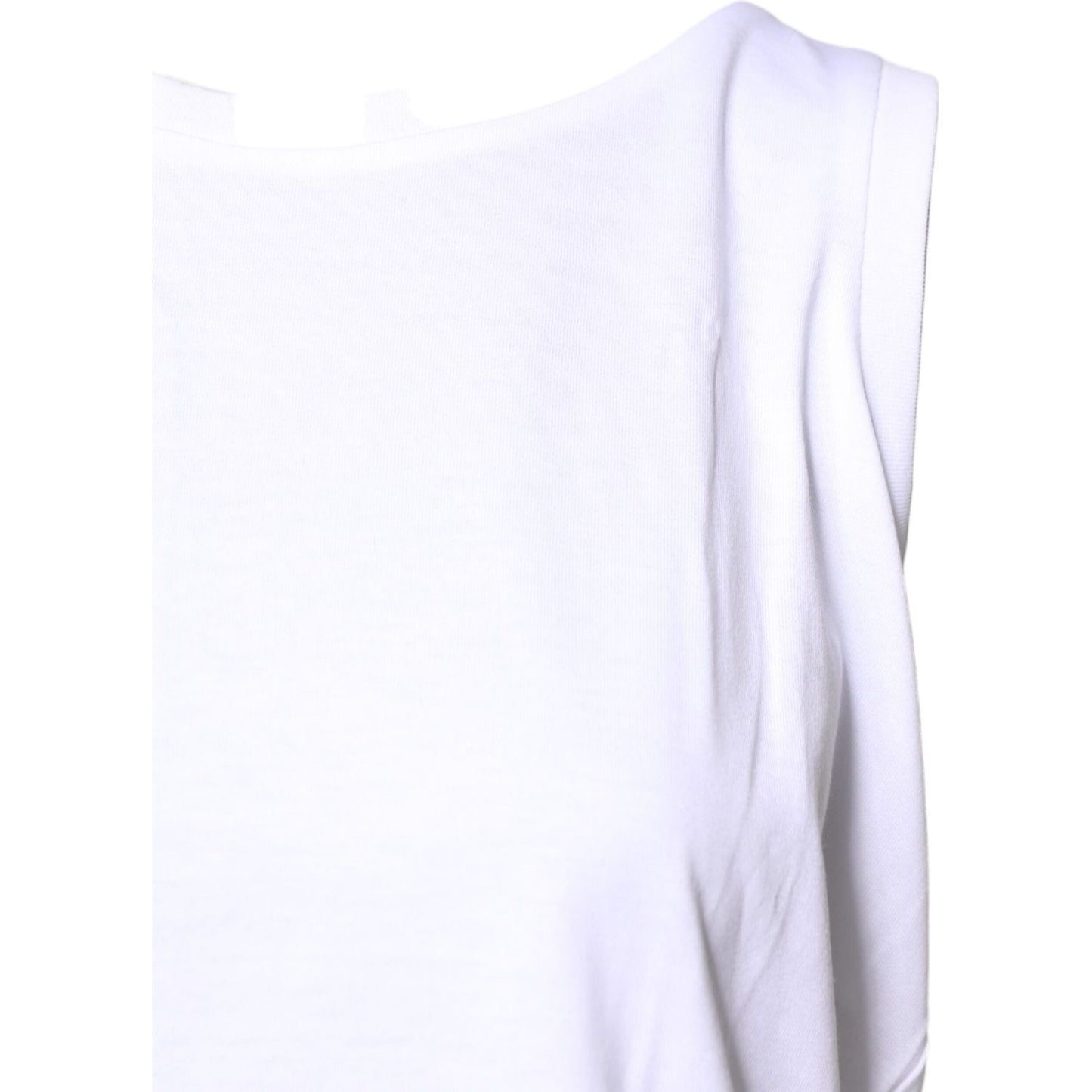 Dolce & Gabbana White Cotton Sleeveless Crew Neck T-shirt TSH878596-36