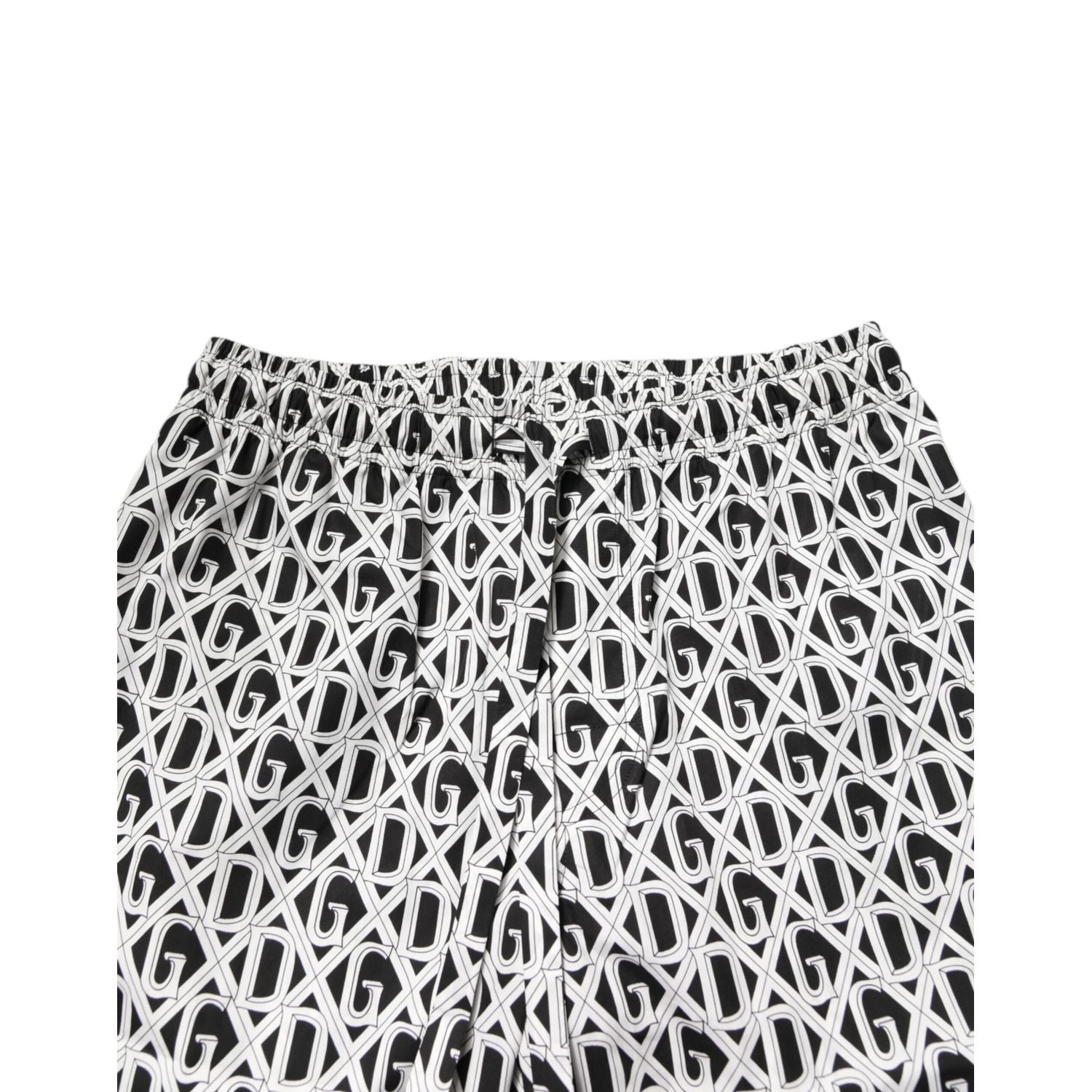 Dolce & Gabbana Black White DG Print Cotton Pajama Set Sleepwear