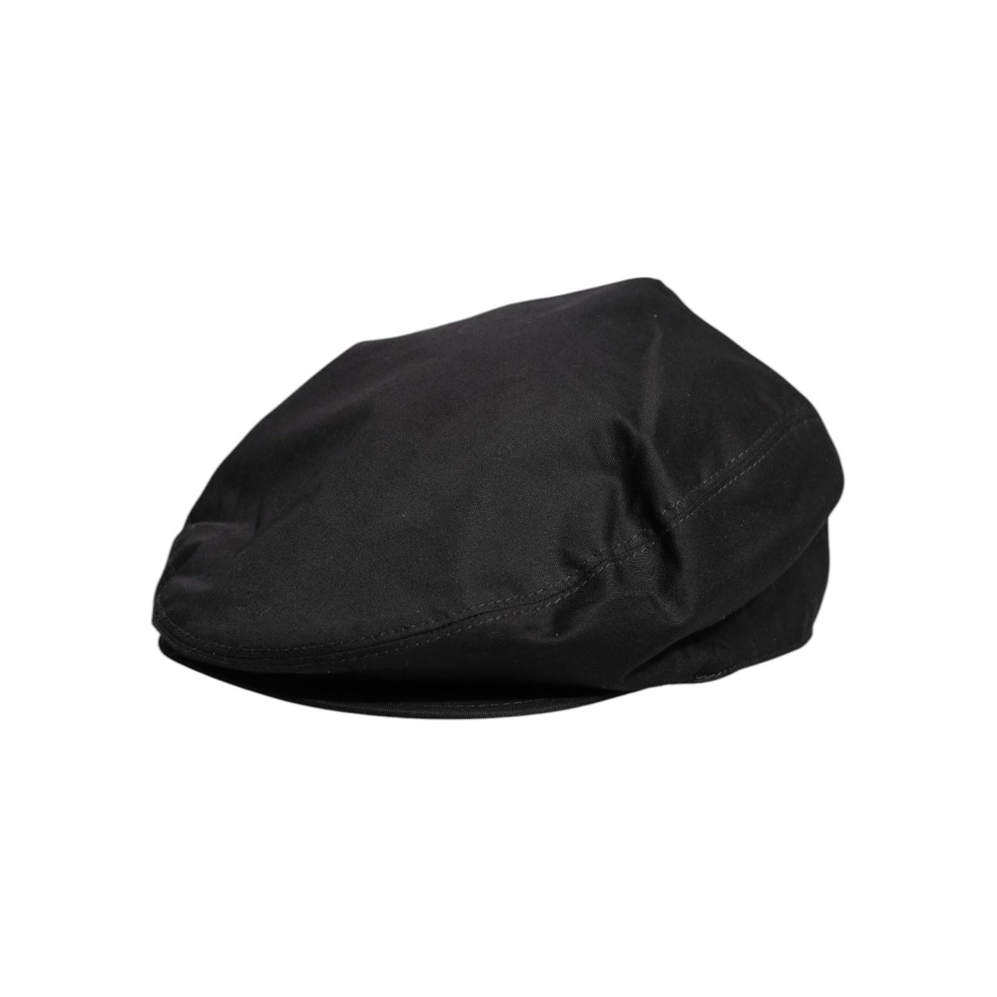 Dolce & Gabbana Black Cotton Newsboy Capello Cabbie Hat HAT9680-60
