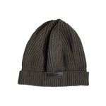 Dolce & Gabbana Green Wool DG Plaque Knitted Winter Beanie Hat