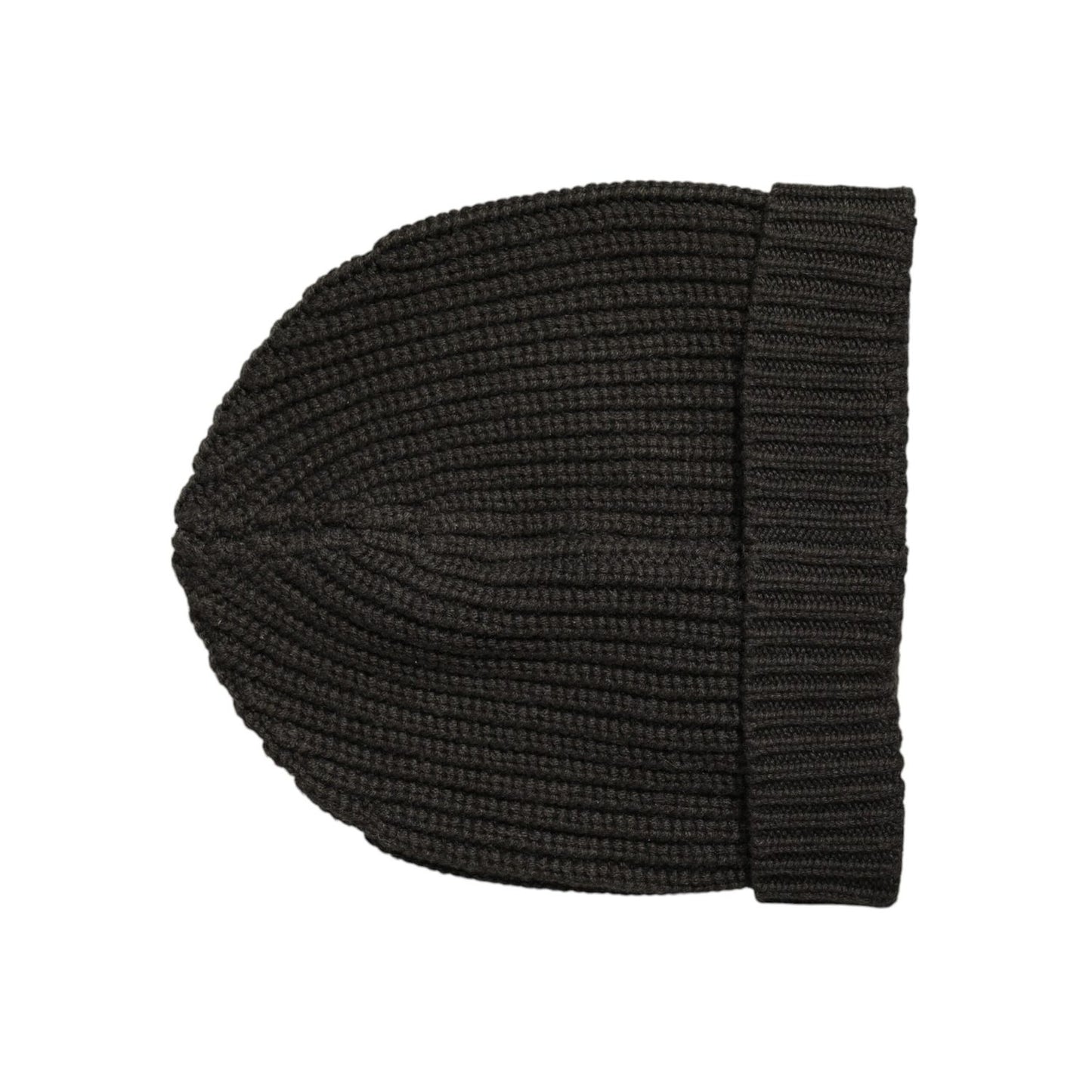 Dolce & Gabbana Dark Gray Cashmere Knit Winter Beanie Hat
