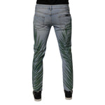Dolce & Gabbana Light Blue Leaf Cotton Classic Men Denim Jeans