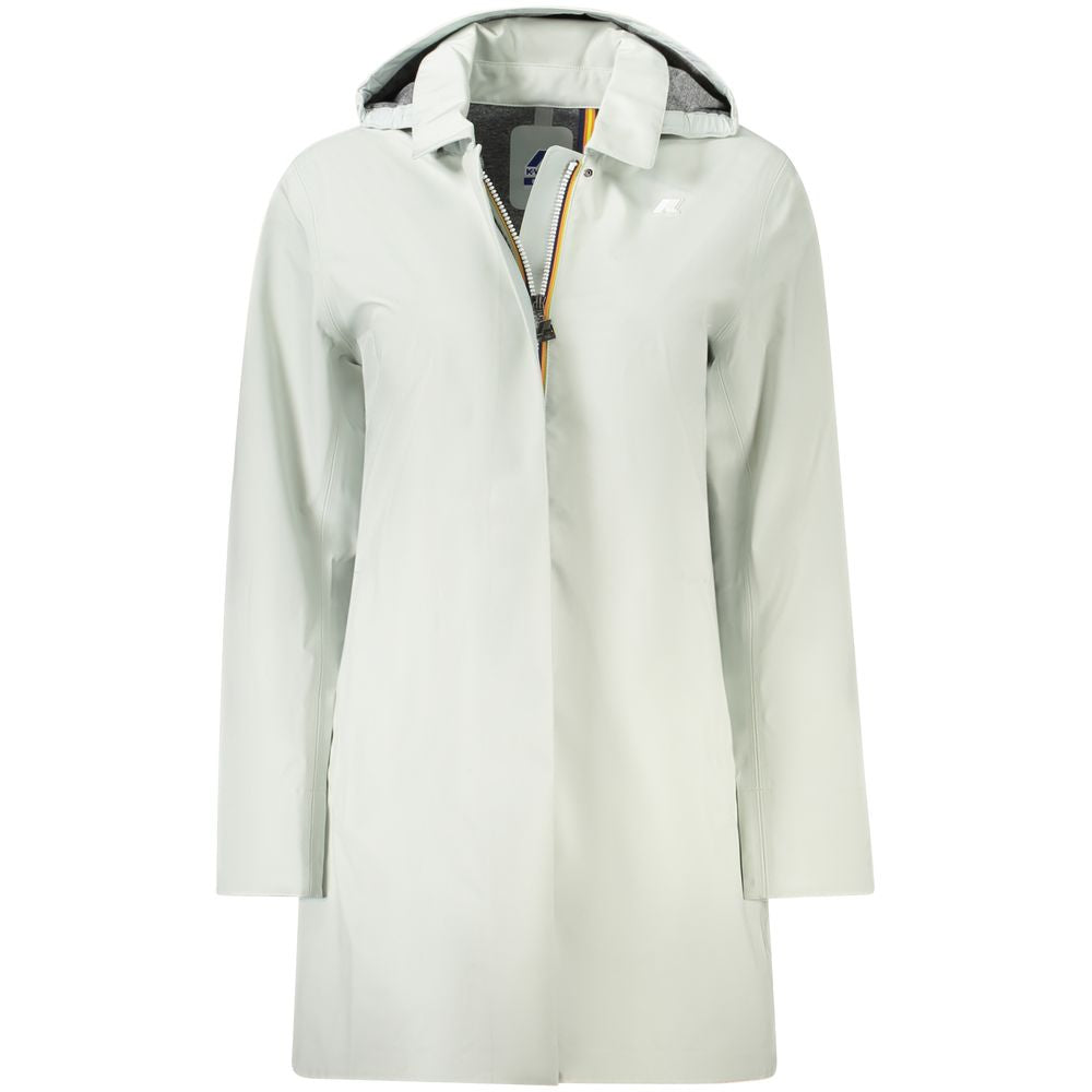 K-WAY Green Polyester Women Coat KW-34216-M