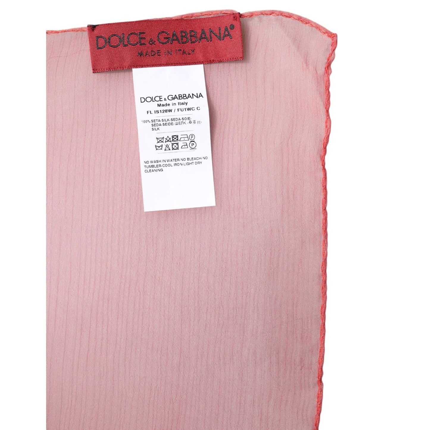 Dolce & Gabbana Pink Silk Rectangle Women Wrap Shawl Scarf
