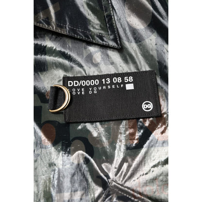 Dolce & Gabbana Green DG Logo Print Bomber Full Zip Jacket