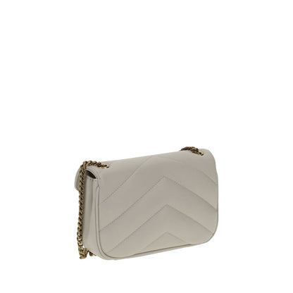 Saint Laurent White Lamb Ovis Aries Aries Shoulder Bag