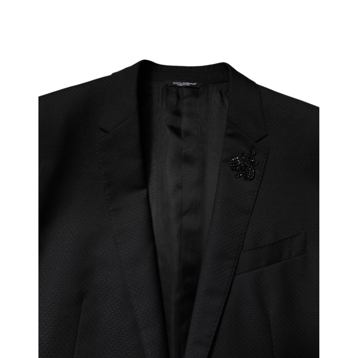 Dolce & Gabbana Black Wool Single Breasted 2 Piece Suit