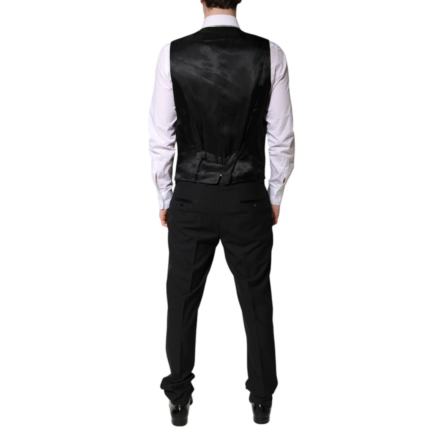 Dolce & Gabbana Black Single Breasted Formal 3 Piece Suit