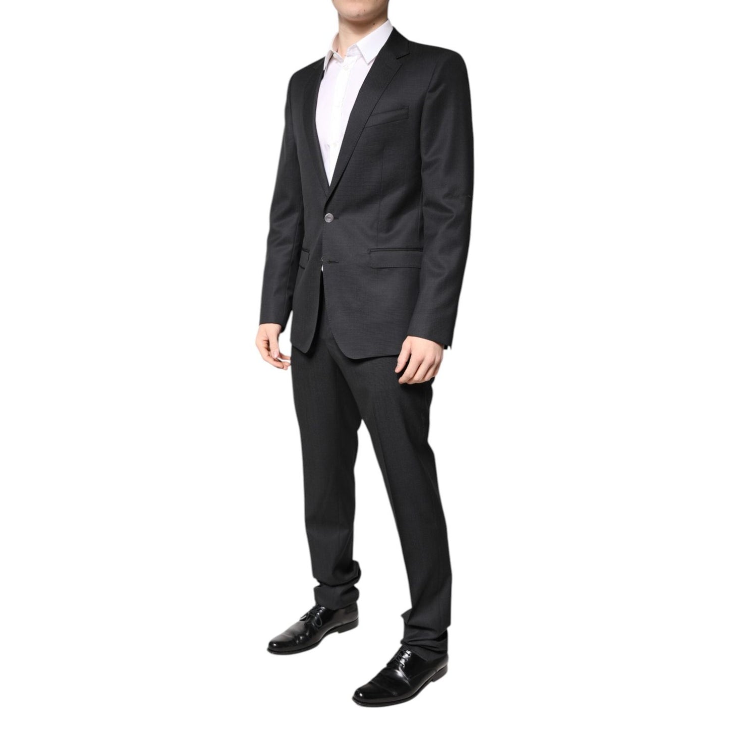 Dolce & Gabbana Dark Gray Wool Single Breasted 2 Piece Suit KOS2298-48
