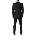 Dolce & Gabbana Black Wool Single Breasted 2 Piece Suit
