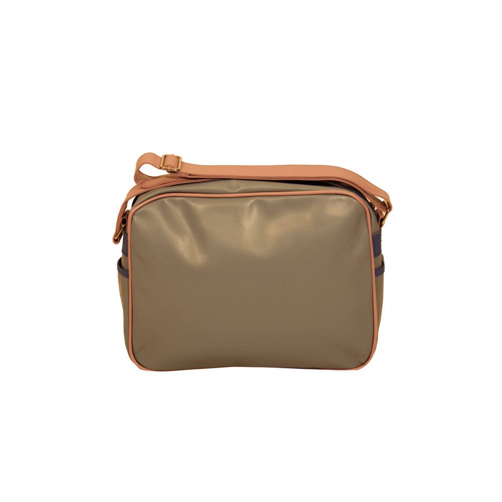 Front view with bag zipped and handles upright.