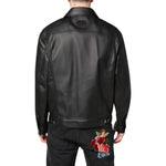 Dolce & Gabbana Black Polyester Button Down Biker Jacket JKT41408-52