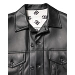 Dolce & Gabbana Black Polyester Button Down Biker Jacket JKT41408-52