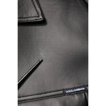 Dolce & Gabbana Black Polyester Button Down Biker Jacket JKT41408-52