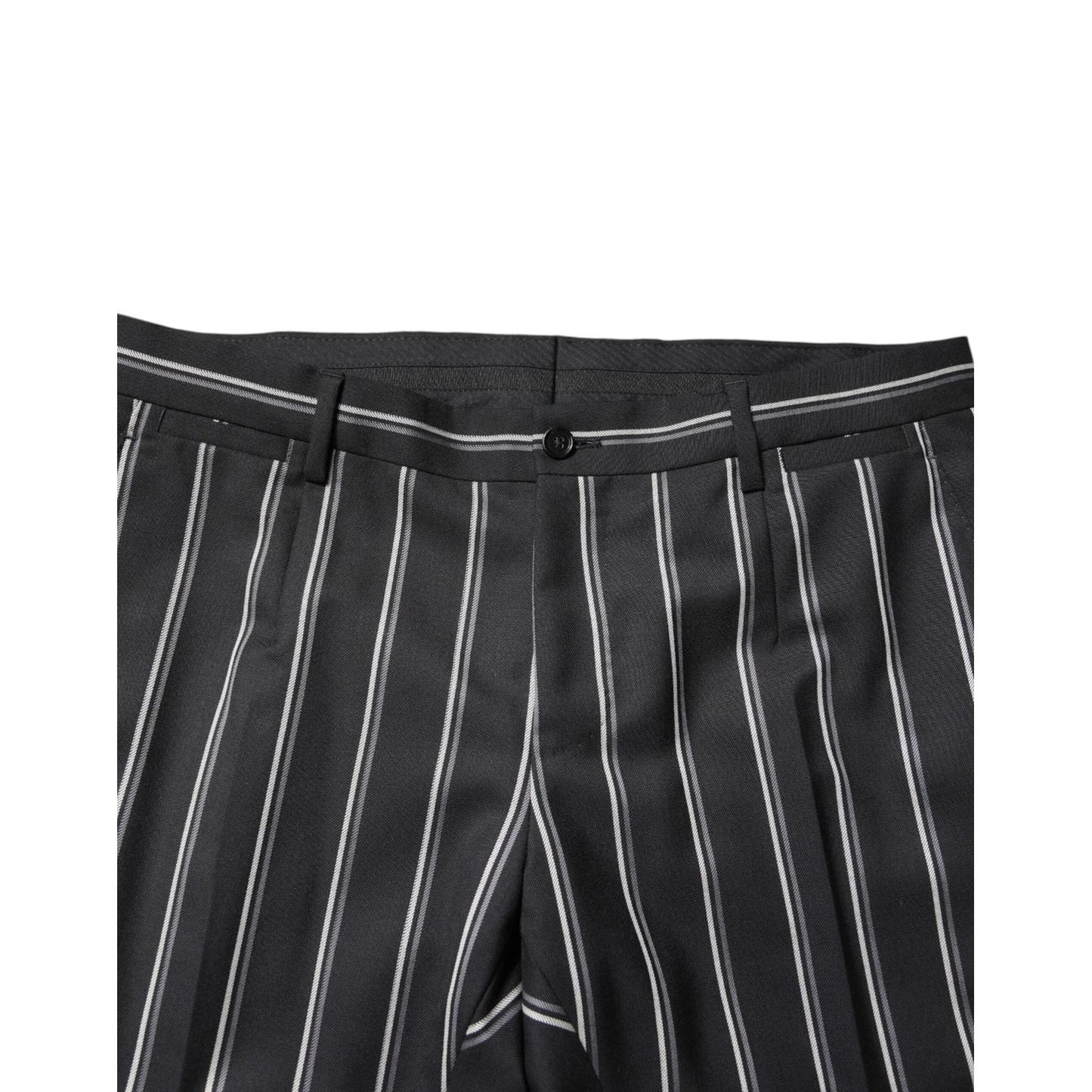 Dolce & Gabbana Black Striped SICILIA Formal 2 Piece Suit KOS2005-48
